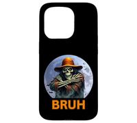 Halloween Scary Bruh Esqueleto bajo la Luna Llena Carcasa para iPhone 15 Pro