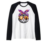 Halloween Scottish Fold Cat Bandana Coupari Camiseta Manga Raglan