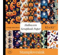 Halloween Scrapbook Paper Book: 24 Single-Sided Sheets for Crafts, Scrapbooking, Card Making, and DIY Decorations