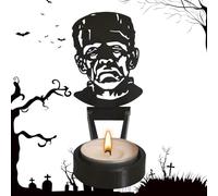 Halloween Silhouette Candlestick - Ghost Projection Candle Holder | Decorative Ornament for Parties, Hotels, Theme Bars, Holiday Spooky Lighting, Haunted House Decoration, Seasonal Decor