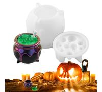 Halloween Silicone Mold, Cauldron Statue Resin Mould, Reusable Easy-Release Form, DIYers Craft Tool for Boys, Girls, Children, Adults, Professional Artists, Holiday Decoration Making Use