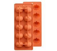 Halloween Silicone Molds, Pumpkin Ghost, 3D Cute Reusable Chocolate Candy | Soap Candle Organizer Durable Fall Accessory Stylish Party Gift Portable Craft Supply Baking Classroom Home Kitchen Art