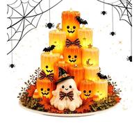 Halloween sin llama Lámpara LED Centro de mesa Murciélagos Fantasma