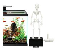 Halloween Skeleton Aquarium Decor - Dancing Fish Tank Ornament, Dynamic Bub