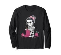 Halloween Skeleton Crochet Spooky Manga Larga