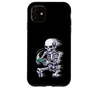 Halloween Skeleton Gamer Playing Video Games Carcasa para iPhone 11