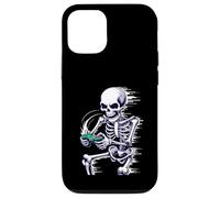Halloween Skeleton Gamer Playing Video Games Carcasa para iPhone 12/12 Pro