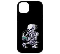 Halloween Skeleton Gamer Playing Video Games Carcasa para iPhone 14 Plus