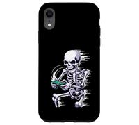 Halloween Skeleton Gamer Playing Video Games Carcasa para iPhone XR