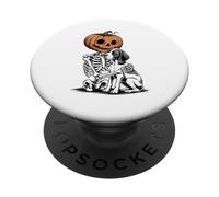 Halloween Skeleton German Shorthaired Pointer Dog GSP PopSockets PopGrip Adhesivo