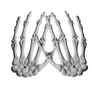 Halloween Skeleton Hand, Horror Decor Skeleton Arms, Realistic Fake Bone Hands with Hangable Design, Spooky Ornament for Porch, Desk, Mantel, Interior, Outdoor, Haunted House, Party Decoration