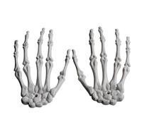 Halloween Skeleton Hands, Horror Decor Hands Ornament, 6,1 x 3,94 x 0,79 pulgadas Spooky Design Realistic Fake Arms for Porch, Windowsill, Desk, Mantel, Haunted House, Indoor Outdoor Hanging Display