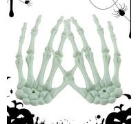 Halloween Skeleton Hands, Horror Decor Ornament, Realistic Arms Prop, Seasonal Hangable Decoration, Spooky Accent for Porch Desk Windowsill or Haunted House Party Setup, 6.1x3.94x0.79 Inches