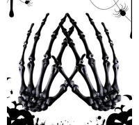 Halloween Skeleton Hands, Horror Decor Ornament, Realistic Arms Prop, Seasonal Hangable Decoration, Spooky Accent for Porch Desk Windowsill or Haunted House Party Setup, 6.1x3.94x0.79 Inches
