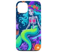 Halloween Skeleton Mermaid With Witch Hat Enchantment Carcasa para iPhone 13