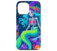 Halloween Skeleton Mermaid With Witch Hat Enchantment Carcasa para iPhone 13 Pro Max