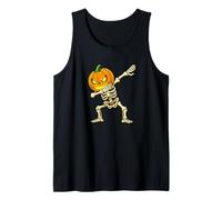 Halloween Skeleton Pumpkin Dabs Funny Dabbing Skull Dance Camiseta sin Mangas