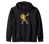 Halloween Skeleton Pumpkin Dabs Funny Dabbing Skull Dance Sudadera con Capucha