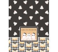 Halloween Sketchbook: Cute Coquette Ghost and Pumpkin Drawing Pad for Sketching and Doodling; 8.5 x 11 Inches