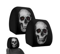 Halloween Skull Headrest Covers 2 Piece Vehicle Interior Decor