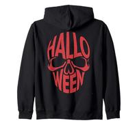 Halloween Skull Typography Graphic Creepy Spooky Sudadera con Capucha