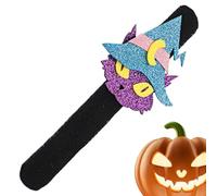 Halloween Slap Bracelet, Decorative Festival Wristband, 8.27x2.95x0.39in Fun Costume, Goodie Stuffer, Spooky Holiday Accessory for Costume Competitions, School Events, Fall Celebrations, Parties