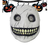 Halloween Smiling Masque, Scary Ghost Costume for Cosplay, Prank, Stage Shows, Carnival Festival, Haunted House, Party Props for Youth Teens Adults Performance 18x20cm