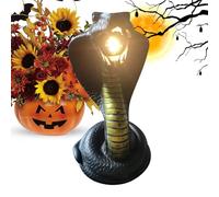 Halloween Snake Night Light Figurine with Spooky Ambient Glow, Exquisite Decorative Bedside Lamp for Dorms, Bedrooms, Offices, and Home Décor-Stylish Scary Accent for Study Tables Holiday Displays