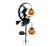 Halloween Solar Lights - Witch Pumpkin Moon LED Waterproof Garden Stakes
