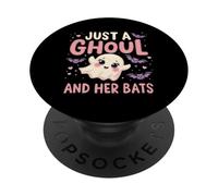 Halloween Solo un Demonio Que ama los murciélagos PopSockets PopGrip Adhesivo