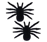 Halloween Spider - Creepy Fuzzy Black Spider Self Adhesive Decoration