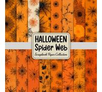 Halloween Spider Web Scrapbook Paper Collection: Spooky Spider Web Pattern Collection for Card Making, Paper Crafts, Journals and Halloween Decorations