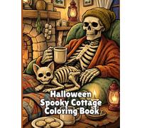 Halloween Spooky Cottage: Adult Coloring Book