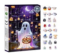 Halloween Spooky Countdown, 2025 Cute Ghost Timer with Classic Doll Figure, Decorative Holiday Display Ornament for Home Festival Shop Teens Adults Desk Bookshelf Window Decor
