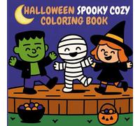Halloween Spooky Cozy - Cute & Simple Coloring Book: Kids & Adults • 40 Bold Pages + 2 Bonus • Test Color Page • Kawaii Ghosts, Pumpkins, Witches, Bats • Large-Print, Single-Sided