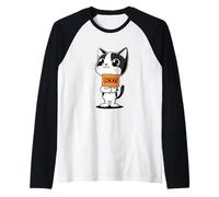 Halloween Spooky Holiday Cute Kitten Funny Cat Halloween Camiseta Manga Raglan