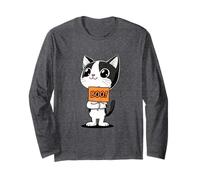 Halloween Spooky Holiday Cute Kitten Funny Cat Halloween Manga Larga