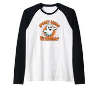 Halloween Spooky Squad Disfraz Veterinario Fiesta Vet Tech Camiseta Manga Raglan