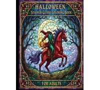 Halloween Stained Glass Coloring Book for Adults