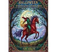 Halloween Stained Glass Coloring Book for Adults
