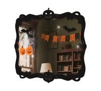 Halloween Stickers, Halloween Window Decorations, 11.81x10,79 inches Heavy Duty Mirror Reflective Wood Spider Pumpkin Sign for Haunted House, Holiday, Sturdy Crafting Projects