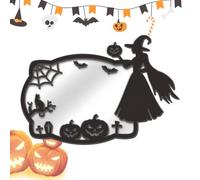 Halloween Stickers, Mirror Reflective Effect Wood Spider Pumpkin Sign, Halloween Window Decorations For Haunted House Holiday Crafting Projects