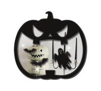 Halloween Stickers, Mirror Reflective Effect Wood Spider Pumpkin Sign, Halloween Window Decorations For Haunted House Holiday Crafting Projects