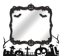 Halloween Stickers, Mirror Reflective Window Decorations, Wood Pumpkin Spider Sign Set, Spooky Vinyl Decals with Haunted House Theme, Holiday Craft Accessories for Walls Glass Doors Projects Displays