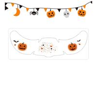 Halloween Stickers, Spooky Eye Decals, Creepy Makeup Patches 2.05x5.91 inches, Realistic Eyeball Design, Handprint Bat Pumpkin Elements, Costume Enhancement for Party Festival Event