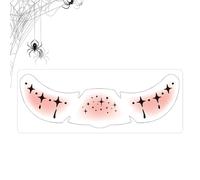 Halloween Stickers, Spooky Eye Decals, Creepy Makeup Patches 2.05x5.91 inches, Realistic Eyeball Design, Handprint Bat Pumpkin Elements, Costume Enhancement for Party Festival Event