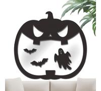 Halloween Stickers, Window Decorations Set, Reflective Mirror Signs, Spider Design, Pumpkin Shape, Wood Finish, Easy Application, Themed Accent, Perfect for Haunted House, Crafting, Holiday