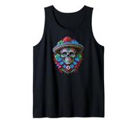 Halloween Sugar Skull Totenkopf Dia De Los Muertos Calavera Camiseta sin Mangas