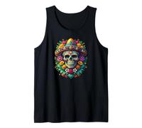 Halloween Sugar Skull Totenkopf Dia De Los Muertos Calavera Camiseta sin Mangas