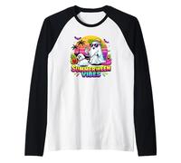 Halloween Summerweens Fantasmas Divertidos paseando a un Camiseta Manga Raglan